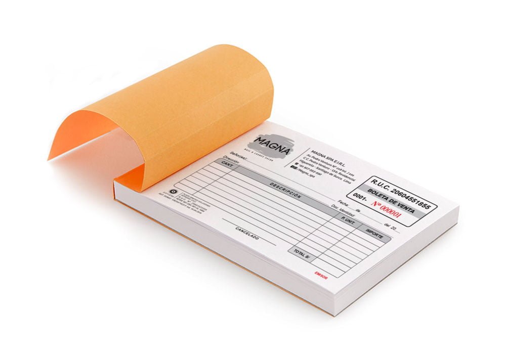 Inicio 5 Boleta de venta horizontal