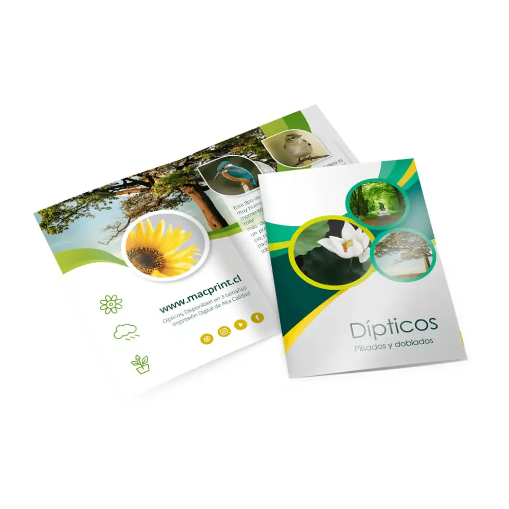 Dípticos Publicitarios a4 diptico A4