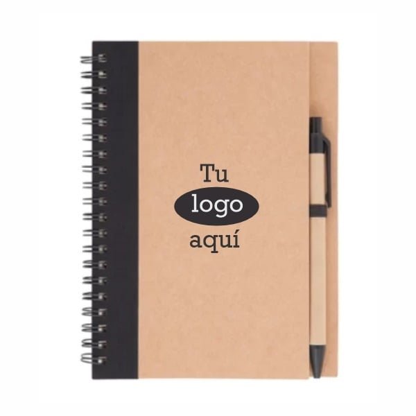 Libreta Eco Franja de color negro Libreta Eco