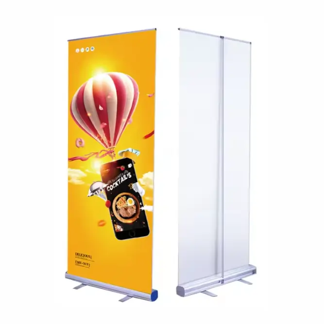 Roll up con banner 100x200cm roll up