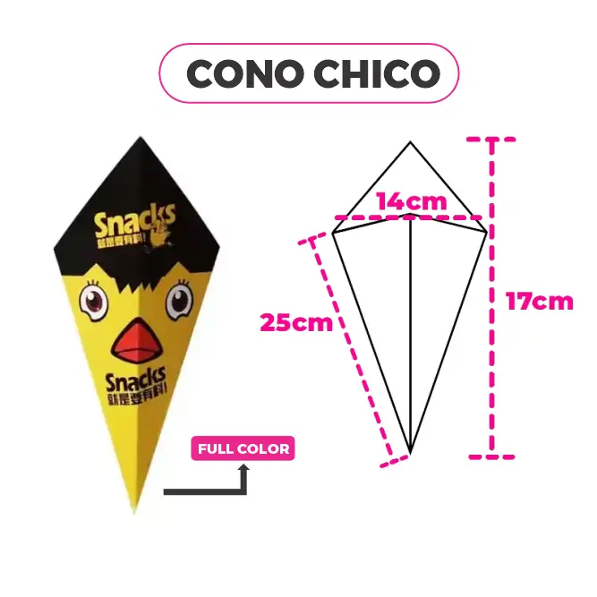 cono para snacks chico cono para snacks chico
