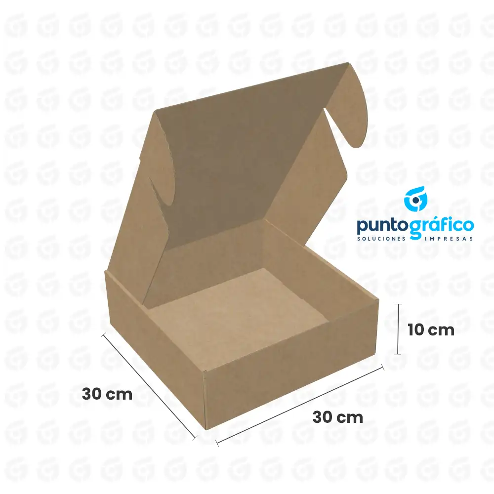 Caja de envio_30x30x10_abierto Cajas Envío 30 x 30 x 10 cm
