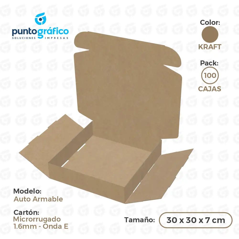 Caja de envio_30x30x7_abierto Cajas Envío 30 x 30 x 7 cm
