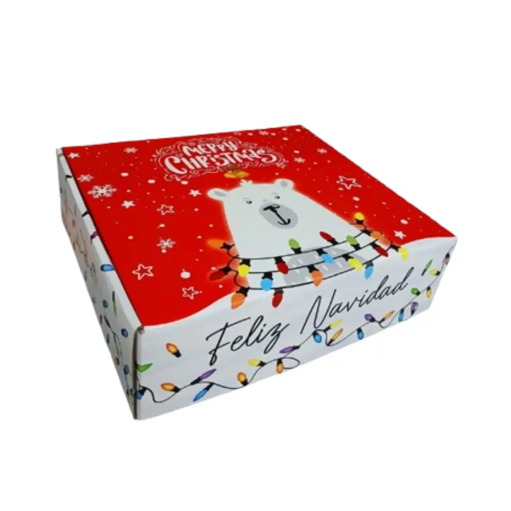 Caja env o oso navide o 29 x 25 x 9cm punto gr fico soluciones