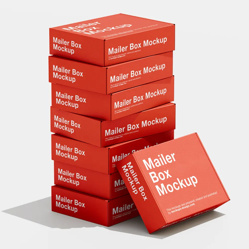 Cajas Envío Color 16 x 13 x 6.5 cm 1 caja envio color rojo con logo1