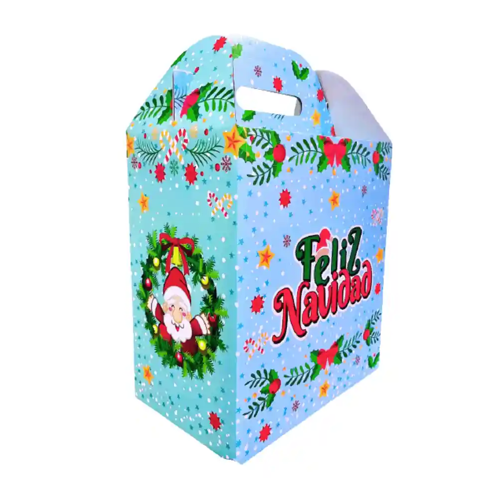 canasta navideña COPO XL Caja canasta Navideña 23x33x19cm Copo Nieve