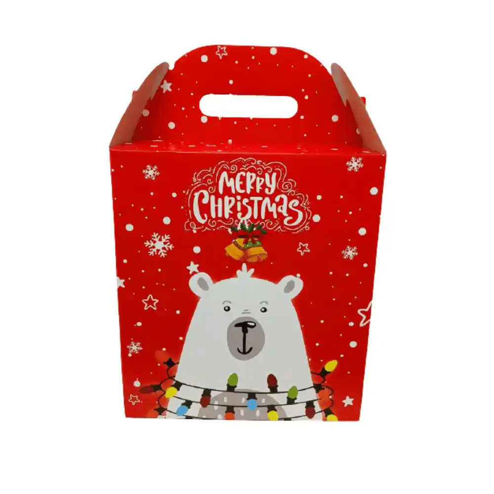 canasta navideña oso polar XL Caja canasta Navideña 23x33x19cm Oso Polar