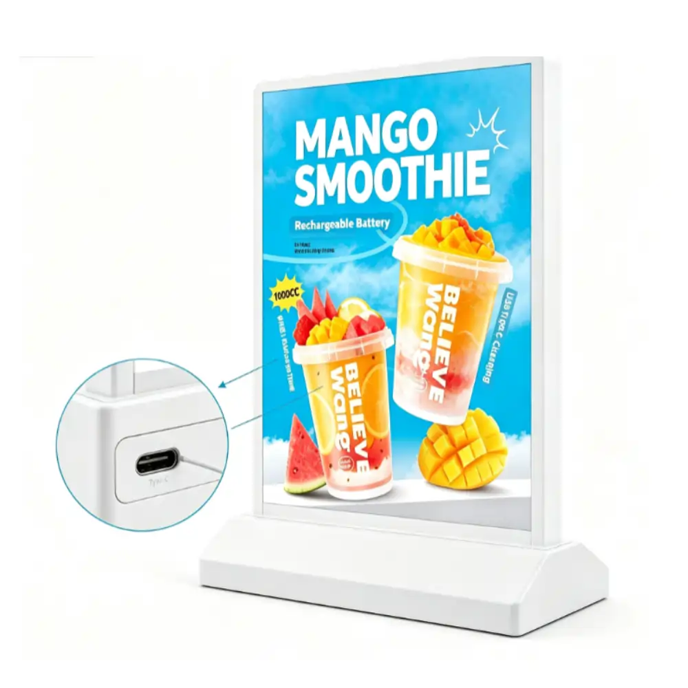 Caja de luz LED de doble cara A4 Recargable con batería para uso en Mesa