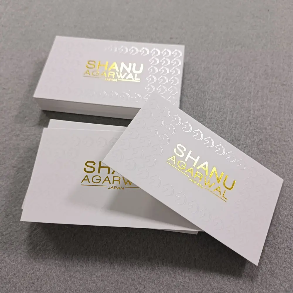 Tarjetas corporativas con logo en Hot Stamping y sectorizado Tarjetas corporativas con logo en Hot Stamping