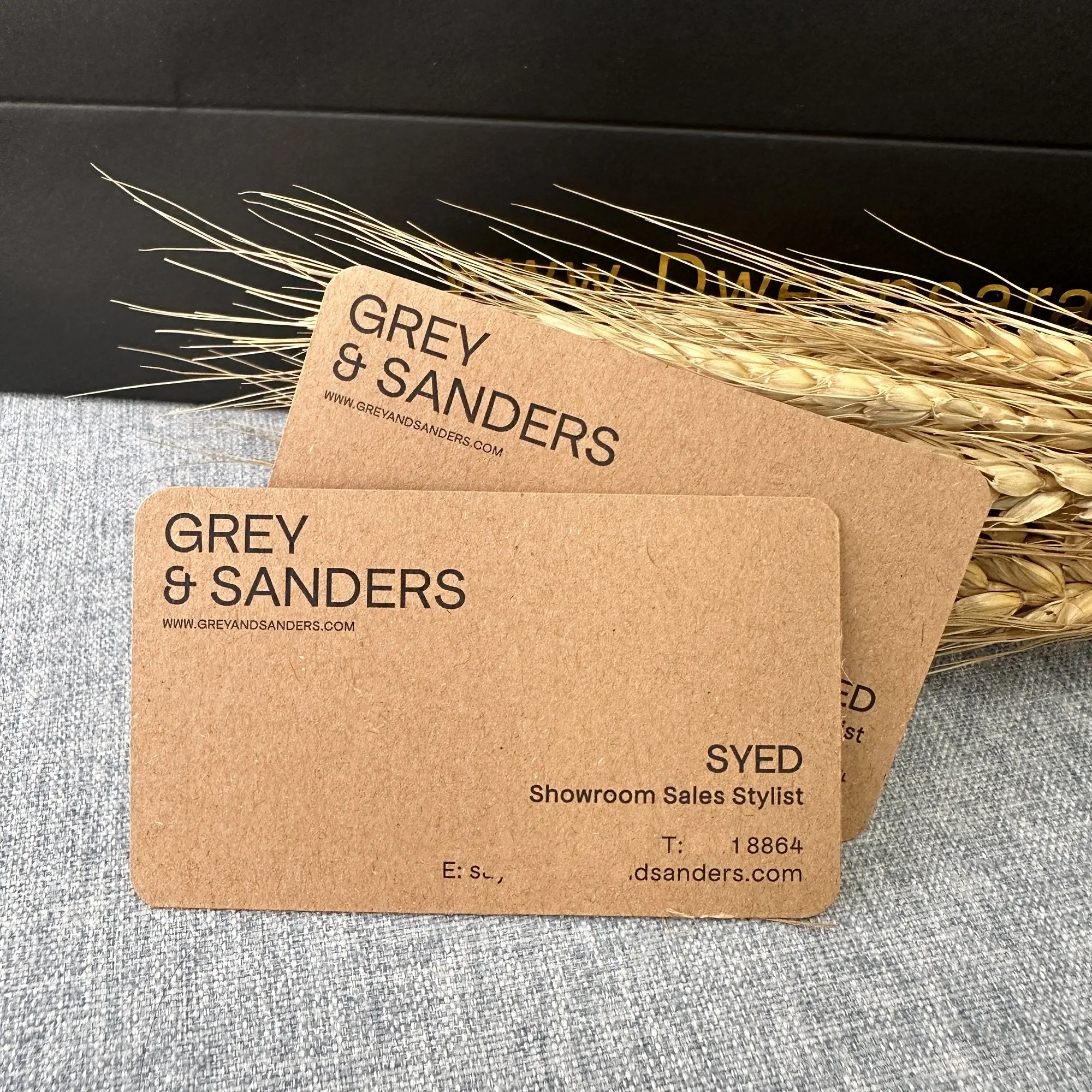 Tarjetas Kraft ecologicas 1 color